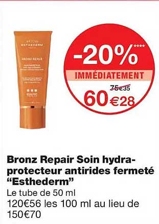 Bronz Repair Soin hydra-protecteur antirides fermeté “Esthederm”