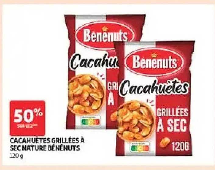 CACAHUETES GRILLÉES À SEC NATURE BÉNÉNUTS