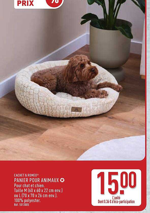 CACHET & ROMEO® PANIER POUR ANIMAUX