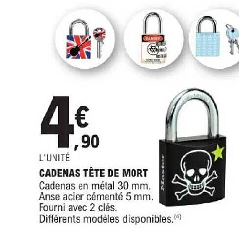 CADENAS TÊTE DE MORT