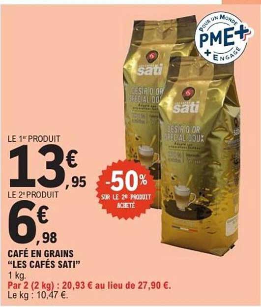 CAFÉ EN GRAINS “LES CAFÉS SATI”