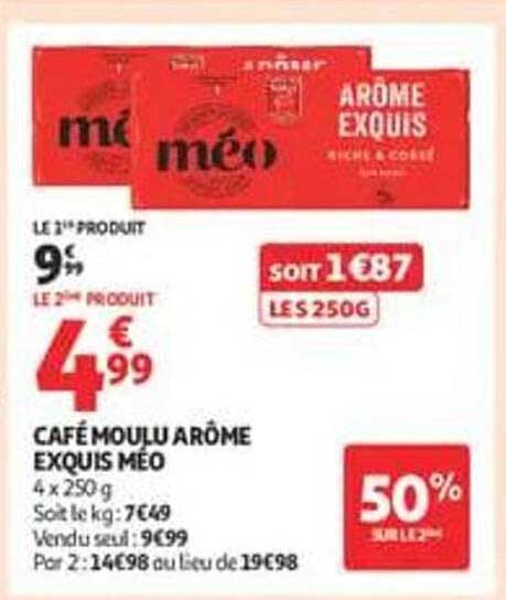 CAFÉ MOULU ARÔME EXQUIS MEO
