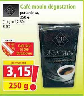 Café moulu dégustation