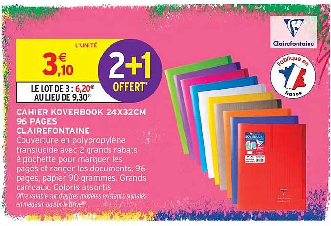 CAHIER KOVERBOOK 24X32CM 96 PAGES CLAIREFONTAINE