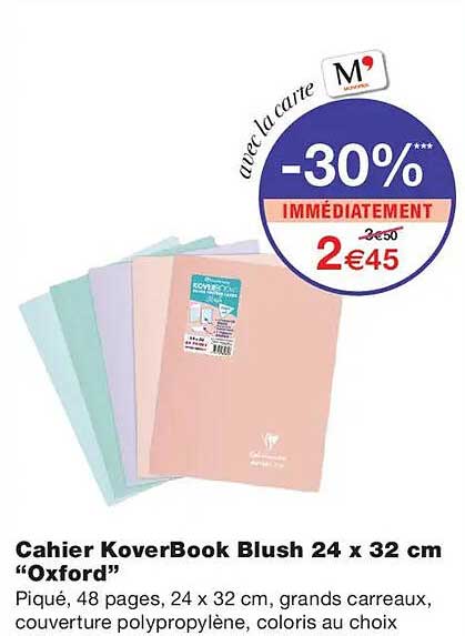 Cahier KoverBook Blush 24 x 32 cm "Oxford"