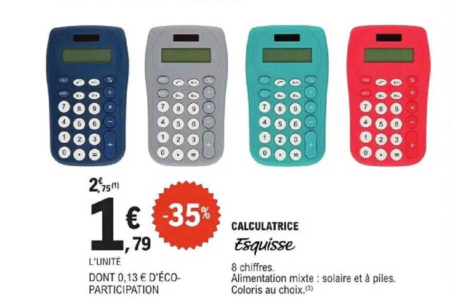 CALCULATRICE Esquisse