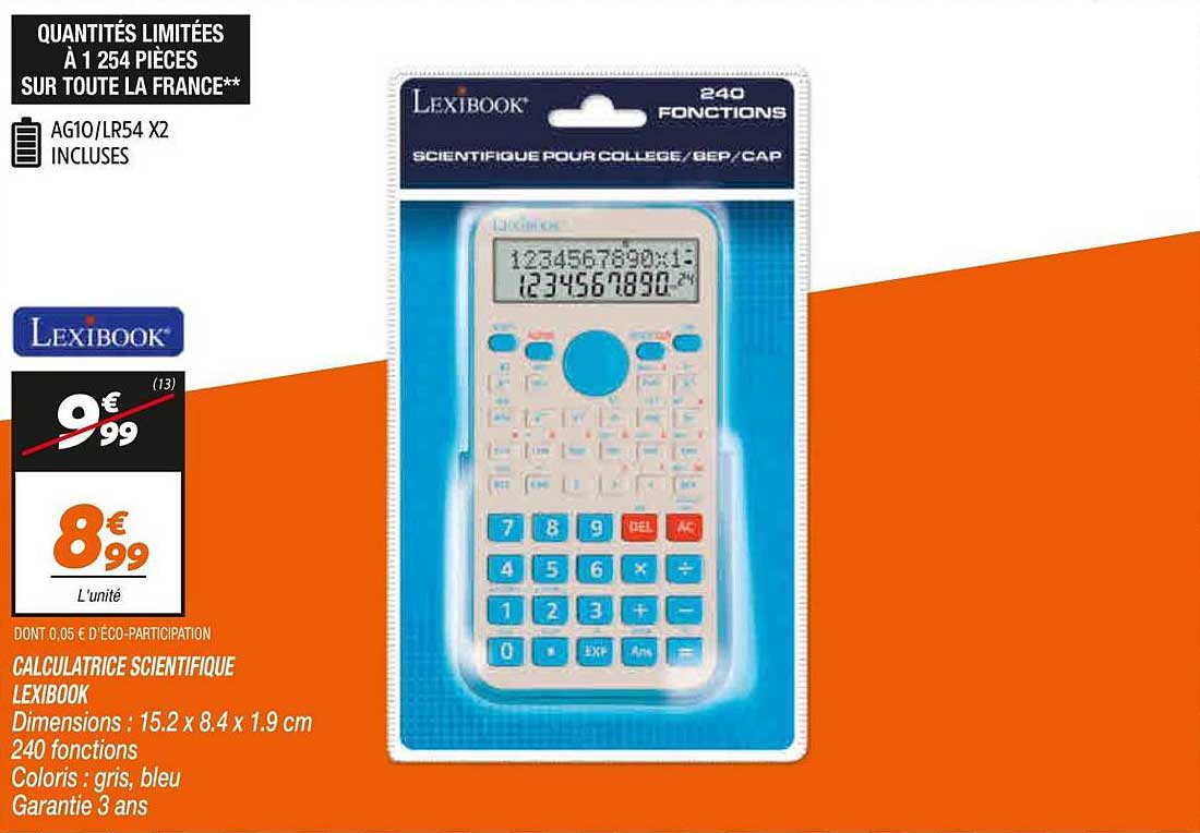 CALCULATRICE SCIENTIFIQUE LEXIBOOK
