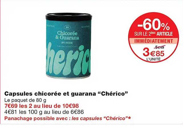 Capsules chicorée et guarana “Chérico”