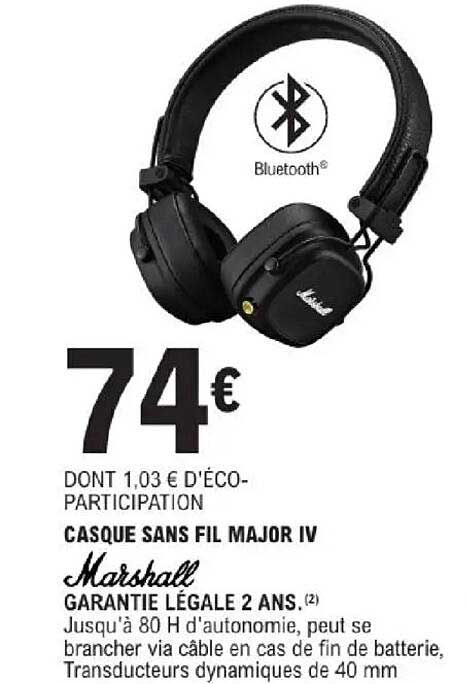 CASQUE SANS FIL MAJOR IV Marshall