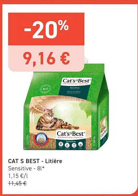CAT S BEST - Litière Sensitive - 8l*