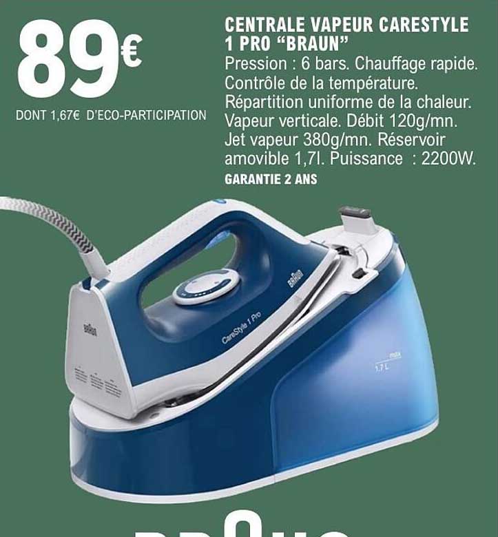 CENTRALE VAPEUR CARESTYLE 1 PRO “BRAUN”
