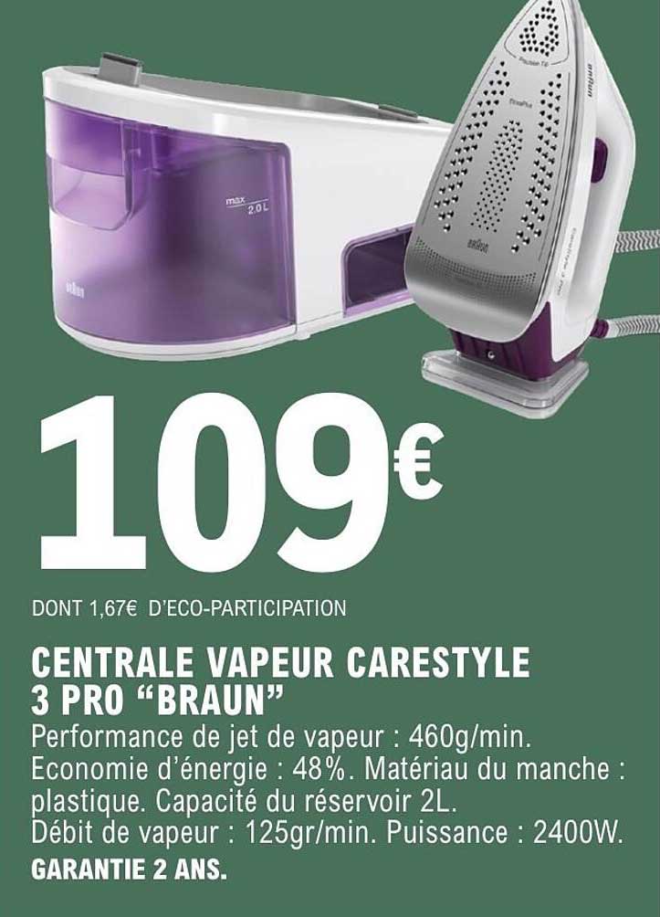 CENTRALE VAPEUR CARESTYLE 3 PRO “BRAUN”