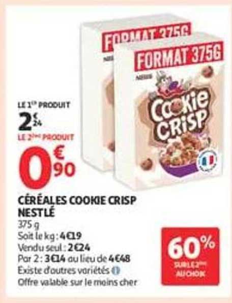 CÉRÉALES COOKIE CRISP NESTLÉ 375 g