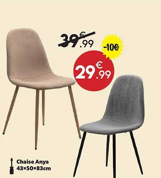Chaise Anya 43×50×83cm