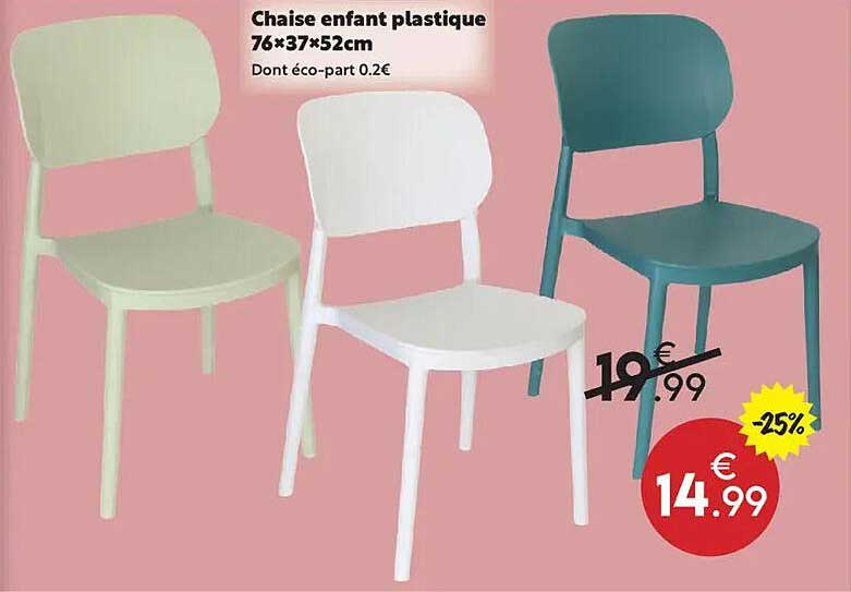 Chaise enfant plastique 76*37*52cm