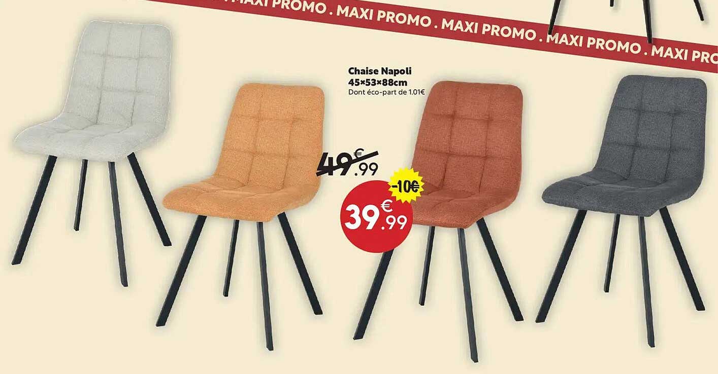 Chaise Napoli 45×53×88cm