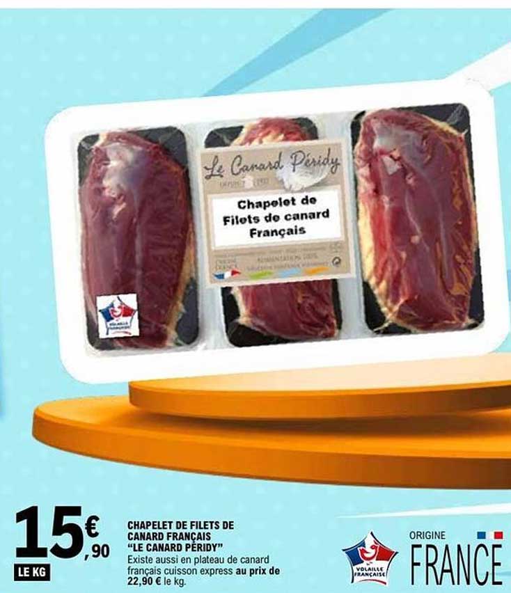 Chapelet de filets de canard français «Le Canard Peridy»