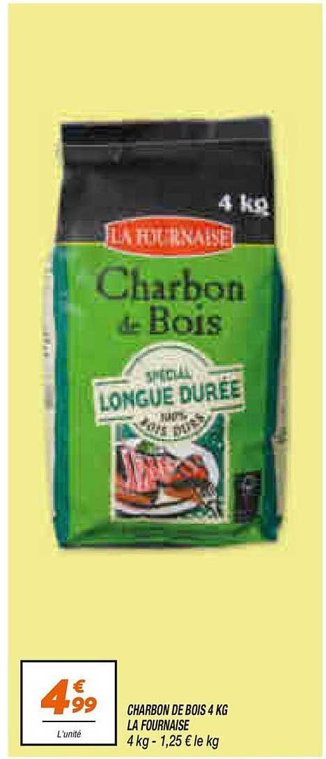 CHARBON DE BOIS 4 KG LA FOURNAISE