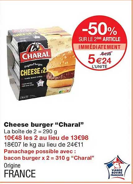Cheese burger “Charal”