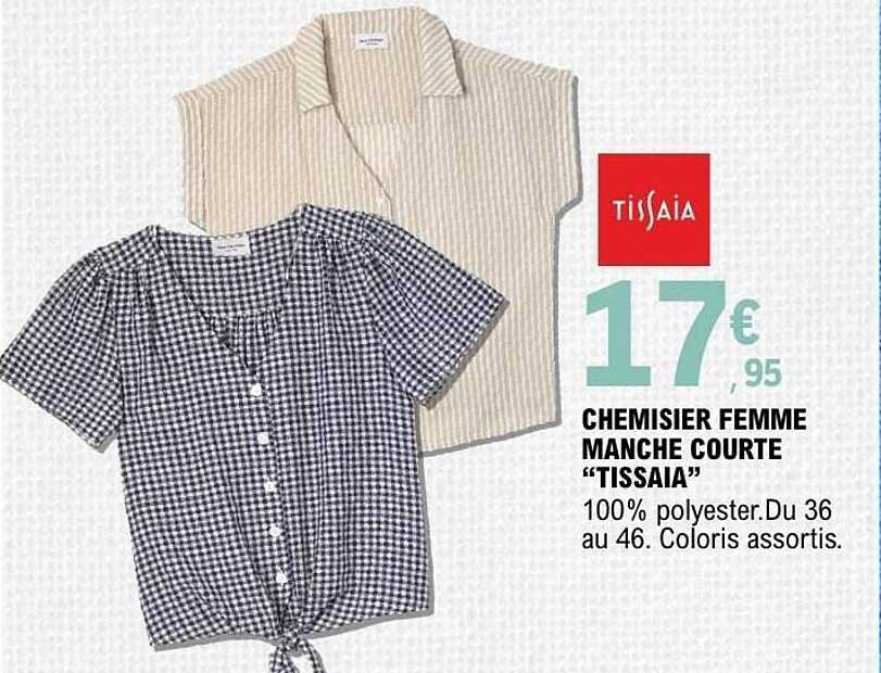 CHEMISIER FEMME MANCHE COURTE "TISSAIA"