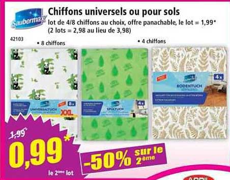 Chiffons universels ou pour sols