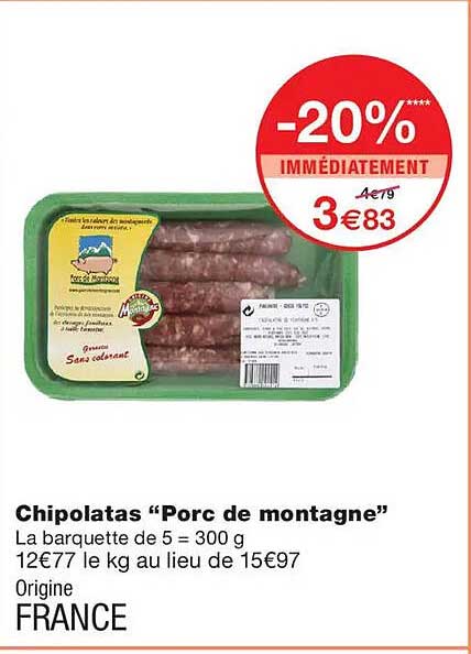 Chipolatas “Porc de montagne”