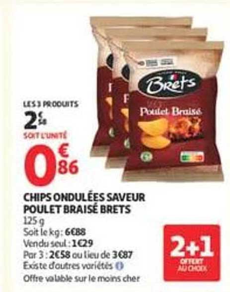 CHIPS ONDULÉES SAVEUR POULET BRAISÉ BRET'S