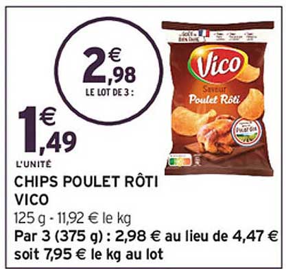 CHIPS POULET ROTI VICO