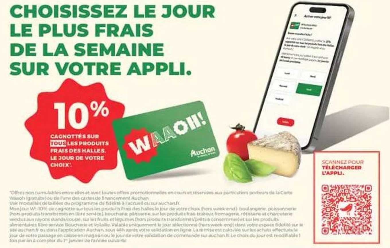 CHOISISSEZ LE JOUR LE PLUS FRAIS DE LA SEMAINE SUR VOTRE APPLI.