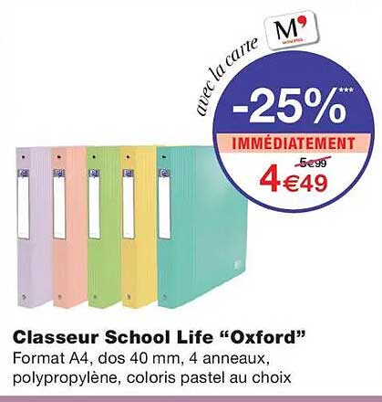 Classeur School Life “Oxford”
