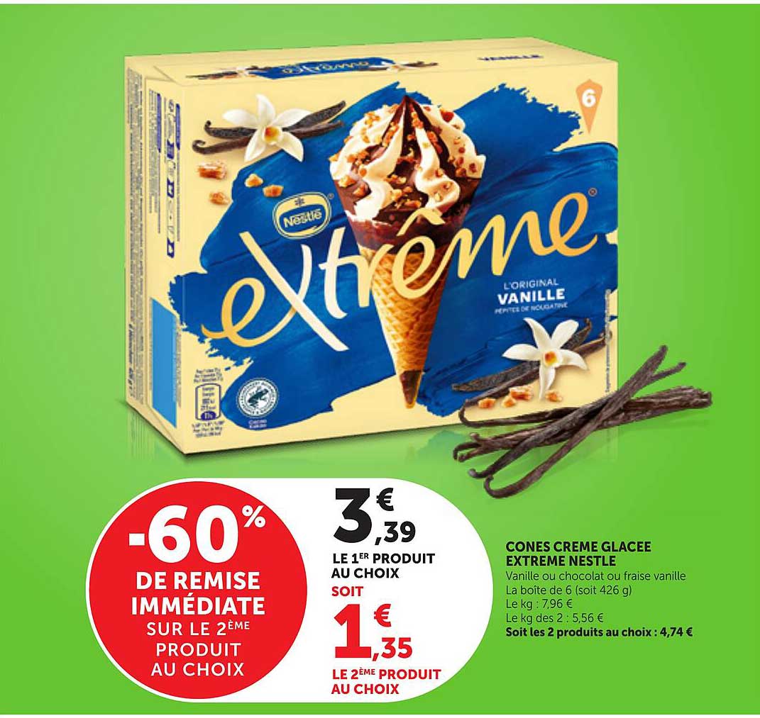 CONES CREME GLACEE EXTREME NESTLE