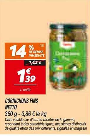 CORNICHONS FINS NETTO