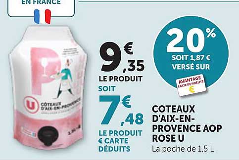 COTEAUX D'AIX-EN-PROVENCE AOP ROSE U