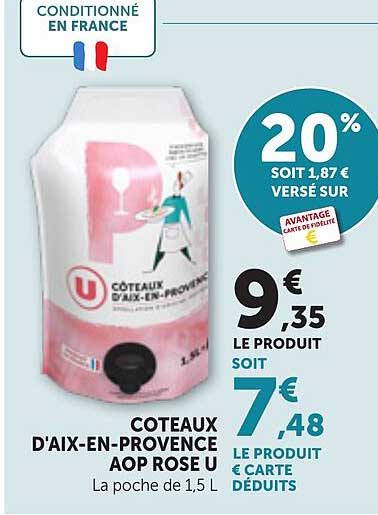 COTEAUX D'AIX-EN-PROVENCE AOP ROSE U