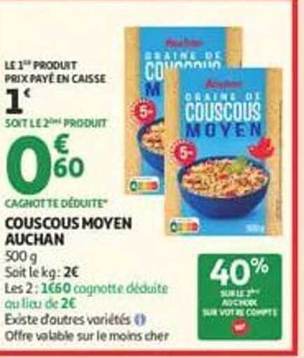 COUSCOUS MOYEN AUCHAN