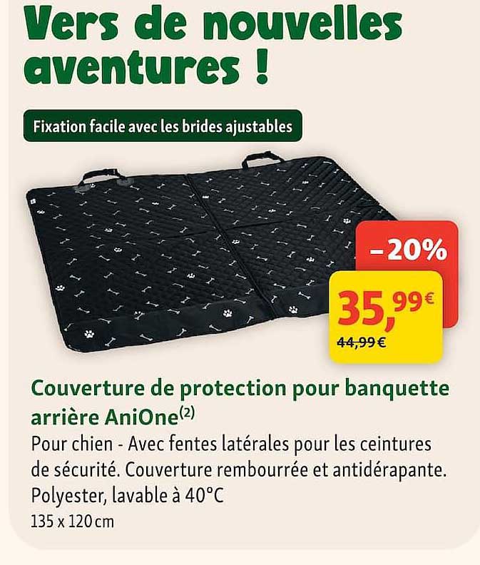 Couverture de protection pour banquette arrière AniOne(2)