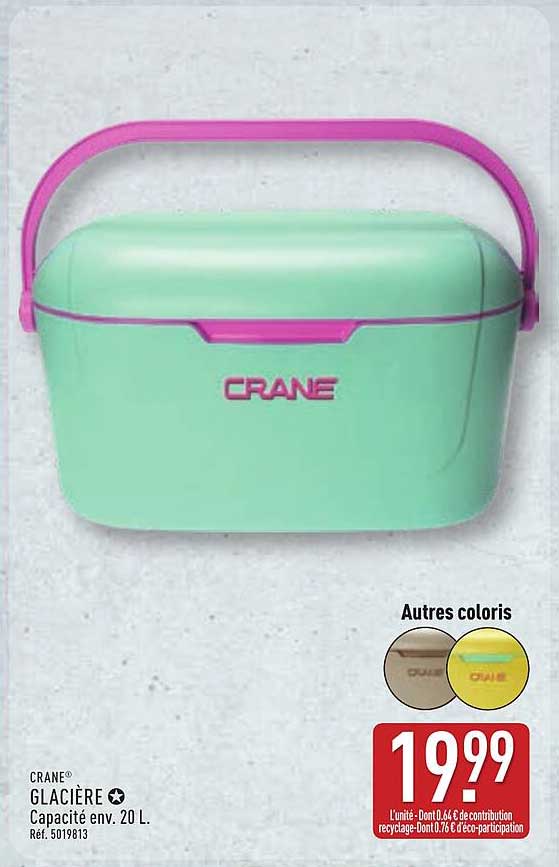 CRANE GLACIÈRE Capacité env. 20 L.