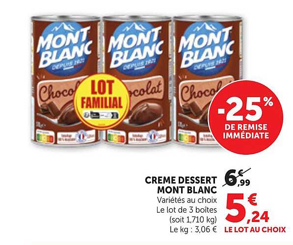 CREME DESSERT MONT BLANC