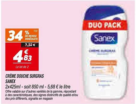 CRÈME DOUCHE SURGRAS SANEX