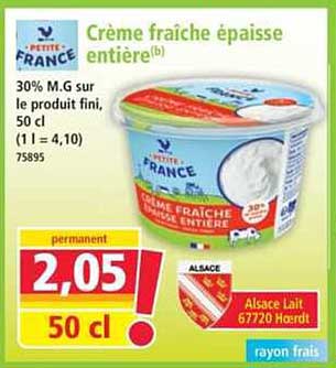 Crème fraîche épaisse entière(b)