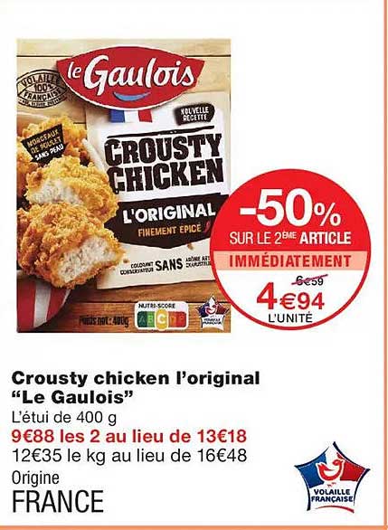 Crousty chicken l’original “Le Gaulois”