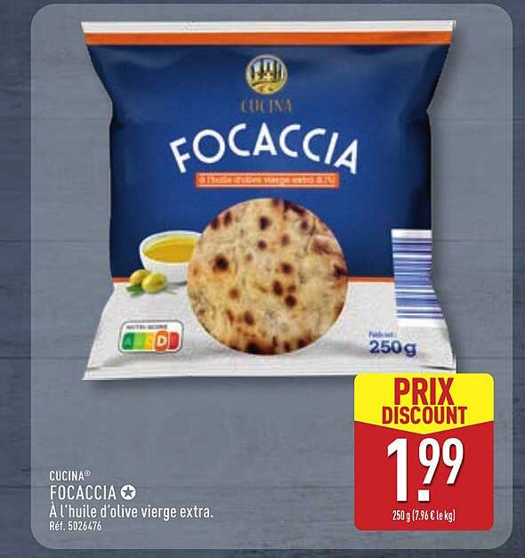 CUCINA® FOCACCIA À l'huile d'olive vierge extra.