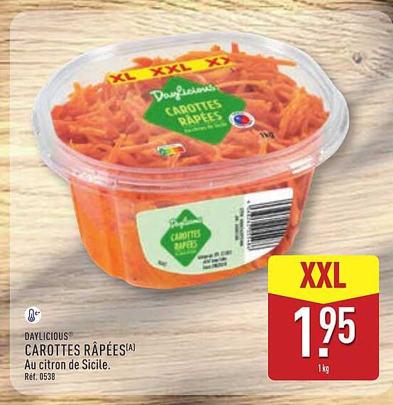 DAYLICIOUS CAROTTES RÂPÉES(A) Au citron de Sicile. Réf. 0538