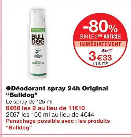 Déodorant spray 24h Original “Bulldog”