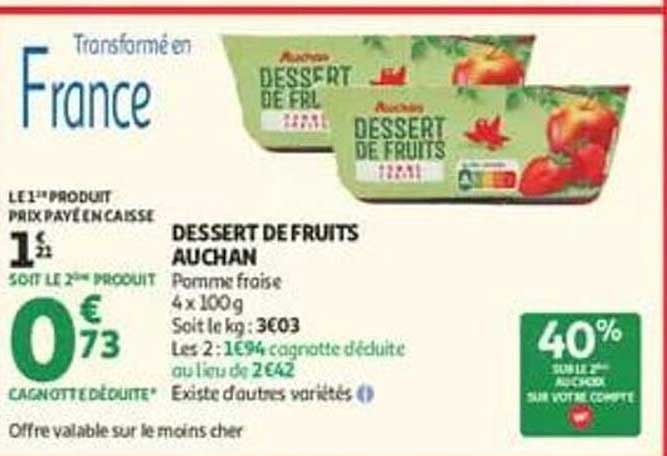DESSERT DE FRUITS AUCHAN