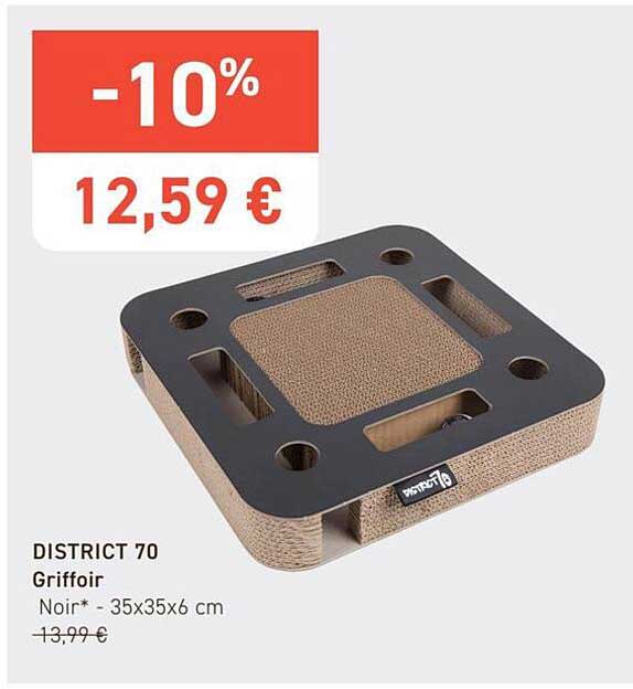 DISTRICT 70 Griffoir Noir* - 35x35x6 cm