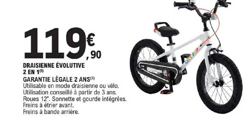 DRAISIENNE ÉVOLUTIVE 2 EN 1