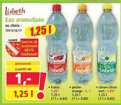 Eau aromatisée au choix
