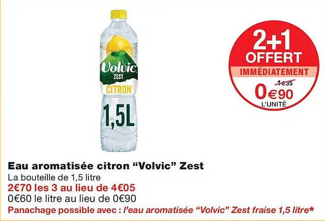 Eau aromatisée citron “Volvic” Zest