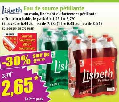 Eau de source pétillante au choix, finement ou fortement pétillante